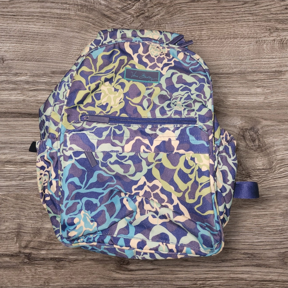 Vera Bradley Katalina Blues Campus Backpack Water Resistant